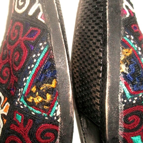 Unbranded Artisan-Made Central Asian Suzani Embroidered Side Zip Flat Boots 10M - Picture 7 of 12